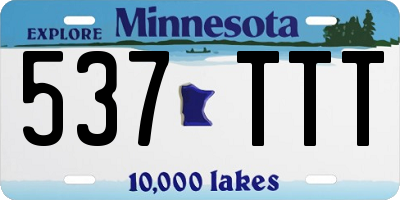 MN license plate 537TTT
