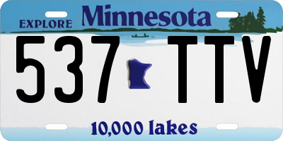 MN license plate 537TTV