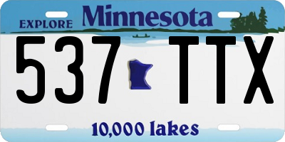 MN license plate 537TTX