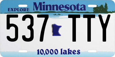 MN license plate 537TTY