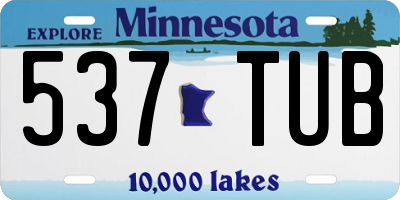 MN license plate 537TUB