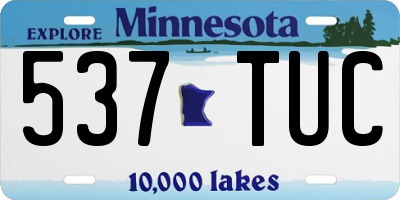 MN license plate 537TUC