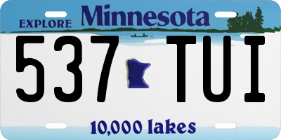 MN license plate 537TUI