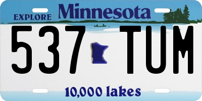 MN license plate 537TUM