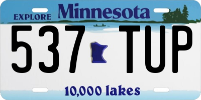 MN license plate 537TUP