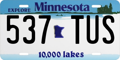 MN license plate 537TUS