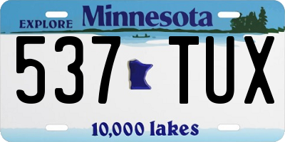 MN license plate 537TUX