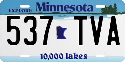 MN license plate 537TVA