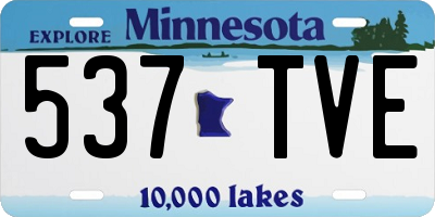 MN license plate 537TVE