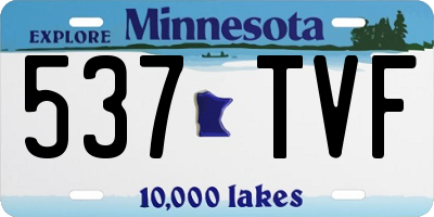 MN license plate 537TVF