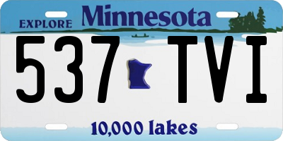 MN license plate 537TVI