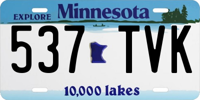 MN license plate 537TVK