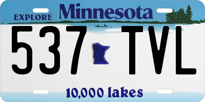 MN license plate 537TVL