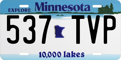 MN license plate 537TVP