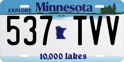 MN license plate 537TVV