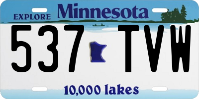 MN license plate 537TVW