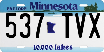 MN license plate 537TVX