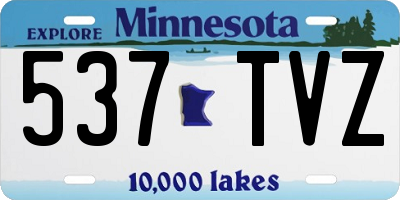 MN license plate 537TVZ