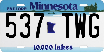 MN license plate 537TWG