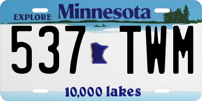 MN license plate 537TWM