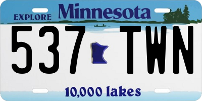 MN license plate 537TWN