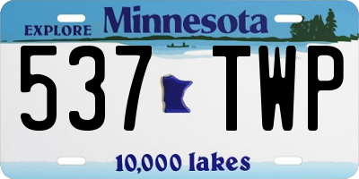 MN license plate 537TWP