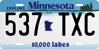MN license plate 537TXC