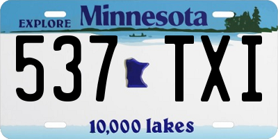 MN license plate 537TXI