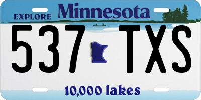 MN license plate 537TXS