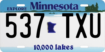 MN license plate 537TXU