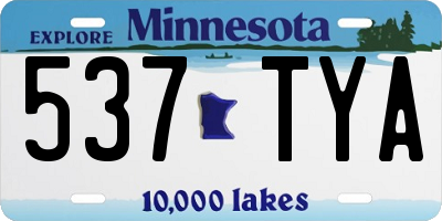 MN license plate 537TYA