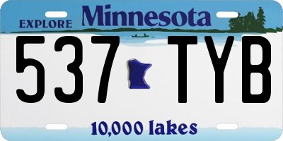 MN license plate 537TYB