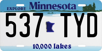 MN license plate 537TYD