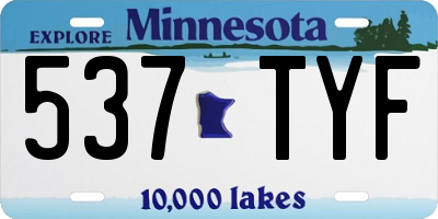 MN license plate 537TYF