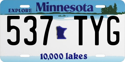 MN license plate 537TYG