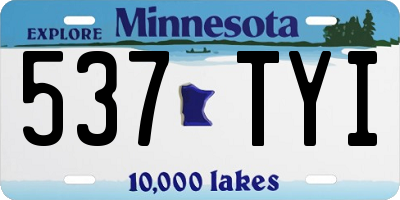 MN license plate 537TYI