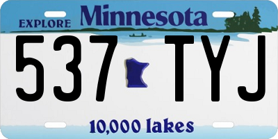MN license plate 537TYJ