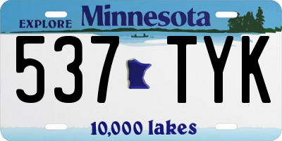 MN license plate 537TYK