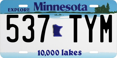 MN license plate 537TYM