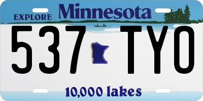 MN license plate 537TYO