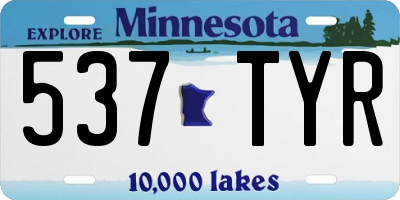 MN license plate 537TYR