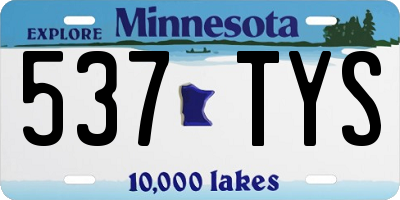 MN license plate 537TYS