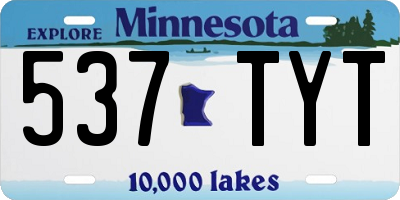 MN license plate 537TYT
