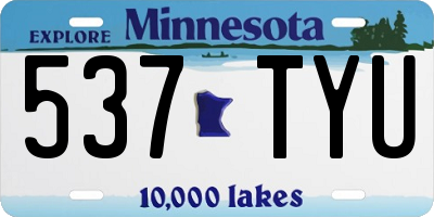 MN license plate 537TYU
