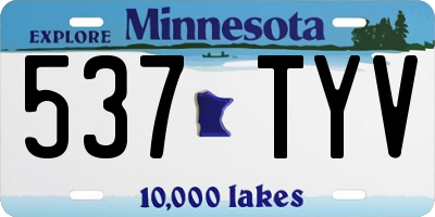 MN license plate 537TYV