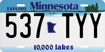 MN license plate 537TYY