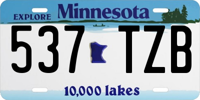 MN license plate 537TZB