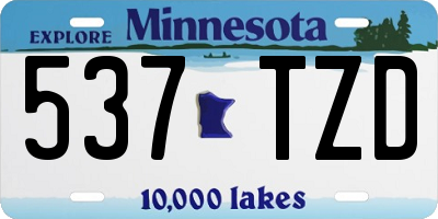 MN license plate 537TZD