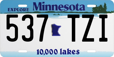 MN license plate 537TZI