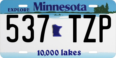 MN license plate 537TZP
